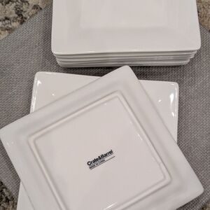Crate&Barrel White Square Plates